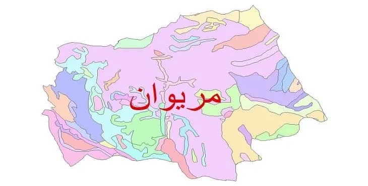 نقشه شیپ فایل (GIS) زمین‌ شناسی شهرستان مریوان