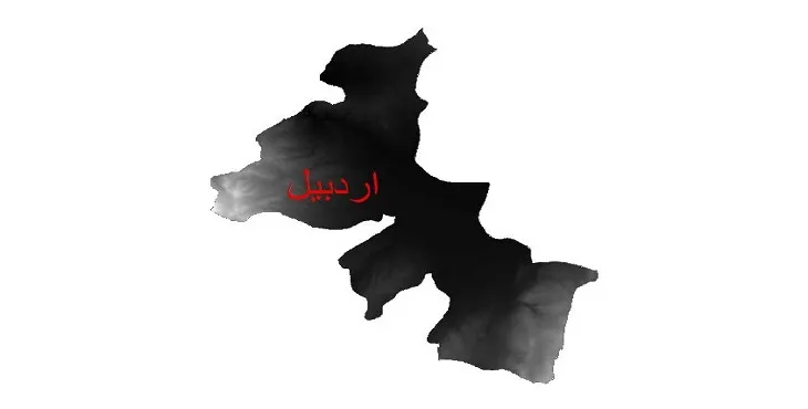 دانلود نقشه دم (DEM) شهرستان اردبیل | دقت 30 متر