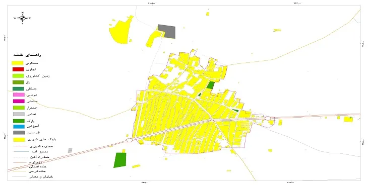 نقشه شیپ فایل (GIS) شهر ششده 1404 + عکس با کیفیت