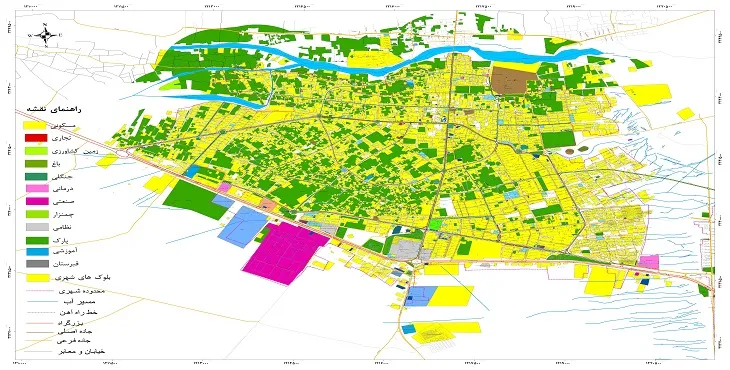 نقشه شیپ فایل (GIS) شهر بم 1404 + عکس با کیفیت