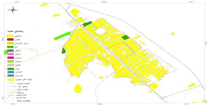 نقشه شیپ فایل (GIS) شهر آبدان 1404 + عکس با کیفیت