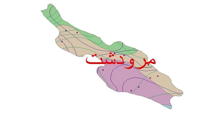نقشه شیپ‌ فایل اقلیم‌شناسی شهرستان مرودشت + 7 لایه اقلیمی