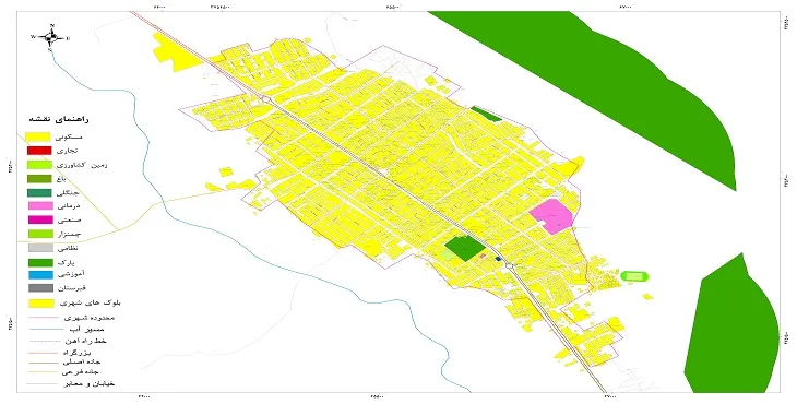 نقشه شیپ فایل (GIS) شهر ایوان 1404 + عکس با کیفیت