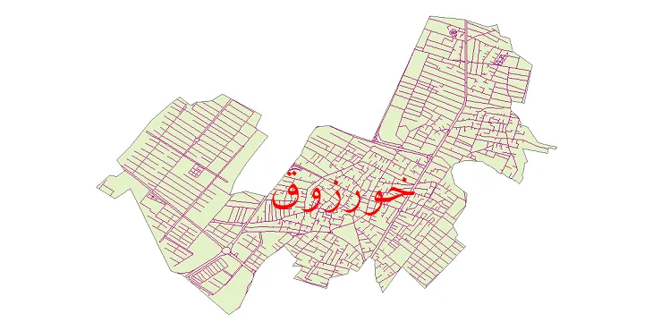 دانلود نقشه شیپ فایل شبکه معابر شهر خورزوق