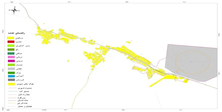 نقشه شیپ فایل (GIS) شهر لاجان 1404 + عکس با کیفیت