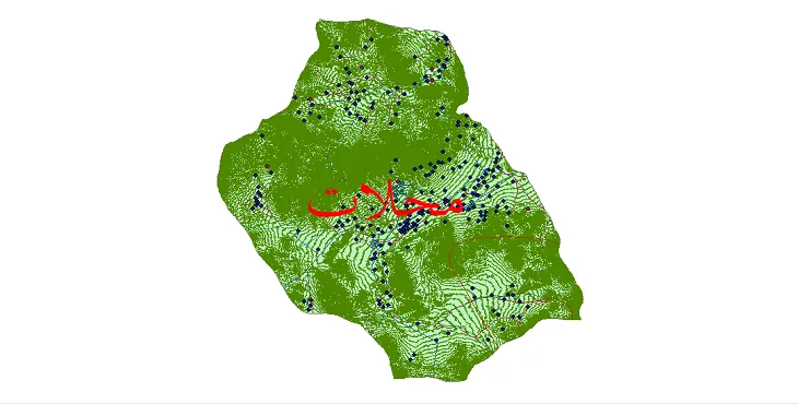 دانلود نقشه های شیپ فایل شهرستان محلات + کاملترین لایه GIS