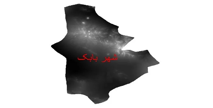 دانلود نقشه دم (DEM) شهرستان شهربابک | دقت 30 متر