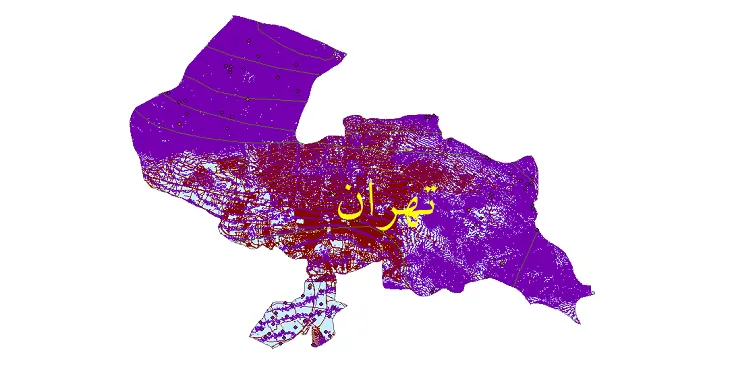 دانلود نقشه های شیپ فایل شهرستان تهران + کاملترین لایه GIS