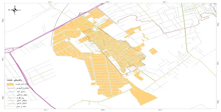 نقشه خیابان‌ها و معابر نصیر شهر + عکس کیفیت بالا