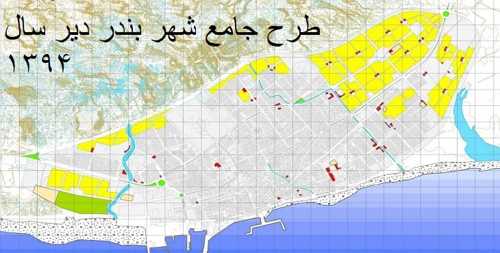 دانلود طرح تفصیلی شهر دیر سال 94 + آلبوم نقشه ها