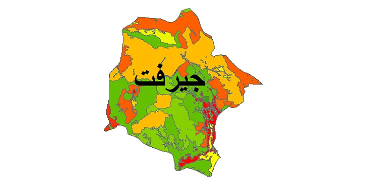 بروزترین نقشه شیپ فایل کاربری اراضی شهرستان جیرفت + PDF
