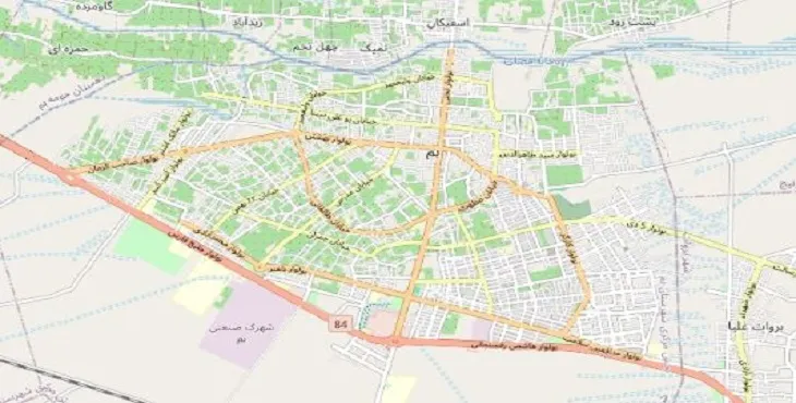 دانلود نقشه شهر بم + pdf با کیفیت بالا