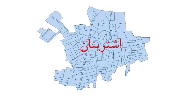 دانلود نقشه شیپ فایل شبکه معابر شهر اشترینان
