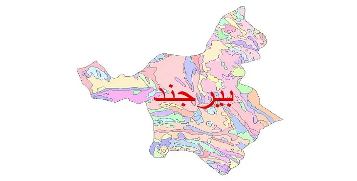نقشه شیپ فایل (GIS) زمین‌ شناسی شهرستان بیرجند