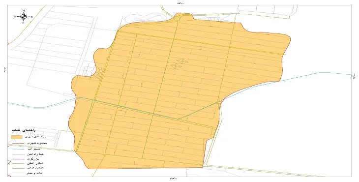 نقشه خیابان‌ها و معابر شهر قیامدشت + عکس کیفیت بالا