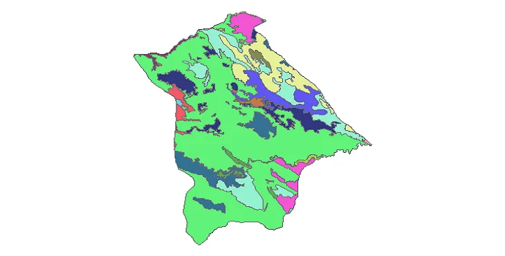 بروزترین نقشه شیپ فایل کاربری اراضی شهرستان گچساران + PDF