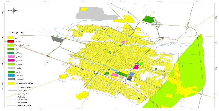 نقشه شیپ فایل (GIS) شهر قوچان 1404 + عکس با کیفیت