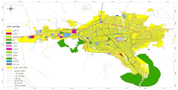 جدیدترین نقشه شهر گرگان | قابل چاپ + کیفیت بالا