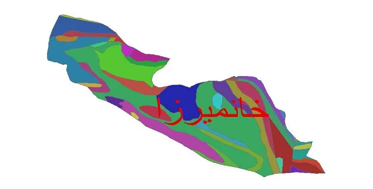 نقشه شیپ فایل (GIS) زمین‌ شناسی شهرستان خانمیرزا