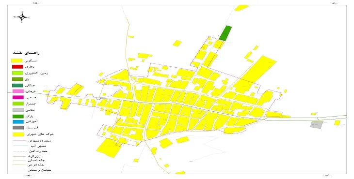 نقشه شیپ فایل (GIS) شهر گراب 1405 + عکس با کیفیت