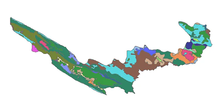 بروزترین نقشه شیپ فایل کاربری اراضی شهرستان چرداول + PDF
