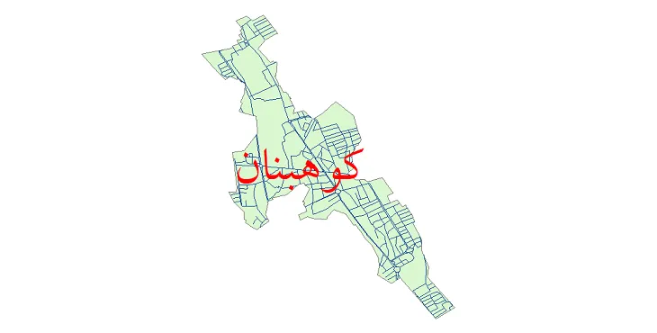 دانلود نقشه شیپ فایل شبکه معابر شهر کوهبنان