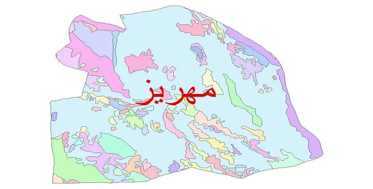 نقشه شیپ فایل (GIS) زمین شناسی شهرستان مهریز