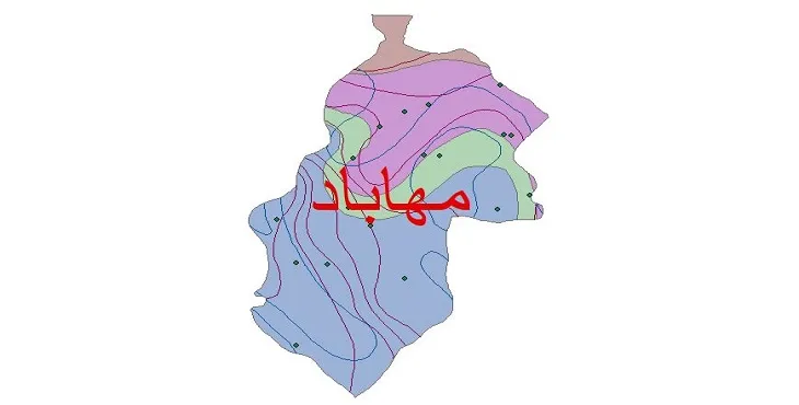 نقشه شیپ‌ فایل اقلیم‌شناسی شهرستان مهاباد + 7 لایه اقلیمی
