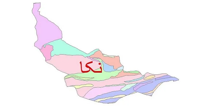 نقشه شیپ فایل (GIS) زمین‌ شناسی شهرستان نکا
