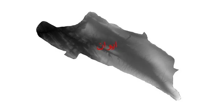 دانلود نقشه دم (DEM) شهرستان ایوان | دقت 30 متر