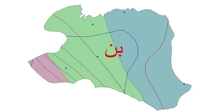 نقشه شیپ‌ فایل اقلیم‌شناسی شهرستان بن + 7 لایه اقلیمی