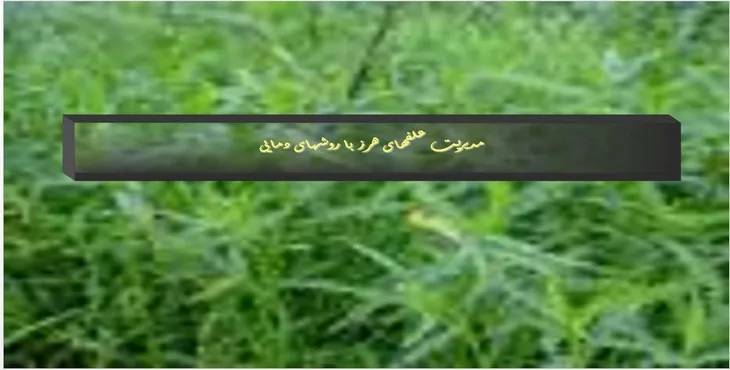 دانلود پاورپوینت مدیریت علفهای هرز با روشهای دمایی
