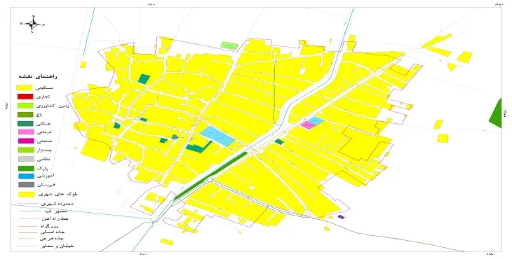 نقشه شیپ فایل (GIS) مبارک شهر 1404 + عکس با کیفیت