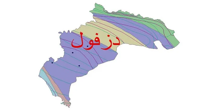 نقشه شیپ‌ فایل اقلیم‌شناسی شهرستان دزفول + 7 لایه اقلیمی