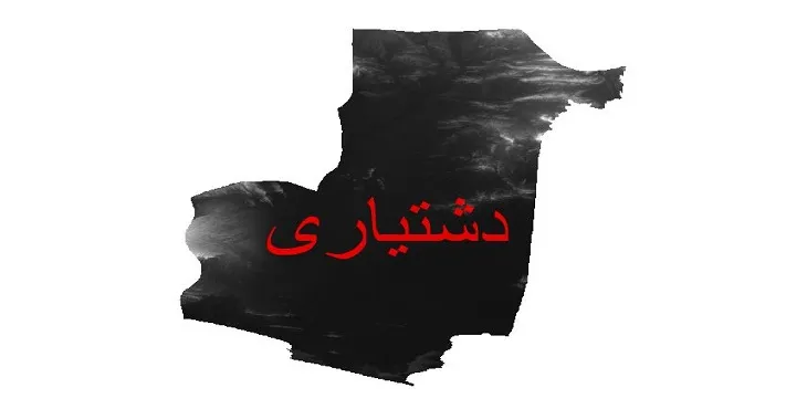 دانلود نقشه دم (DEM) شهرستان دشتیاری | دقت 30 متر