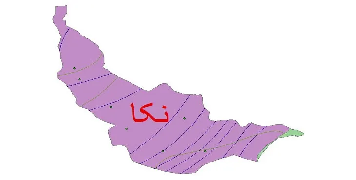 نقشه شیپ‌ فایل اقلیم‌شناسی شهرستان نکا + 7 لایه اقلیمی