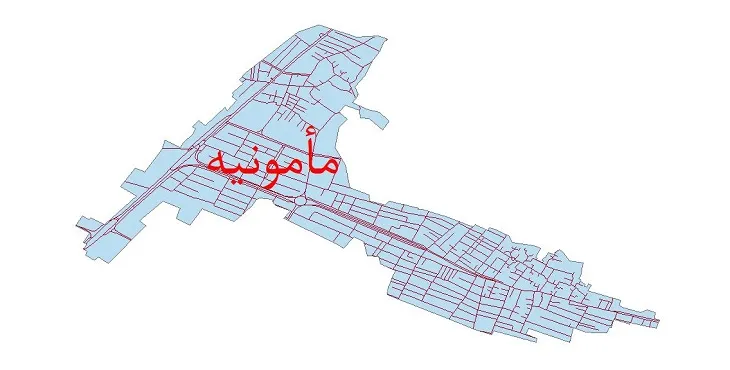 دانلود نقشه شیپ فایل شبکه معابر شهر مامونیه
