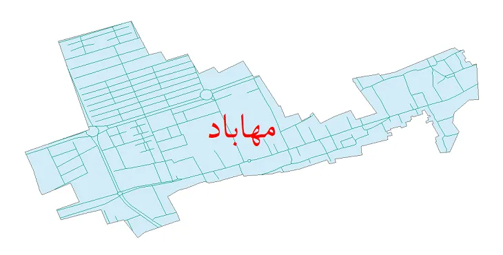 دانلود نقشه شیپ فایل شبکه معابر شهر مهاباد اردستان