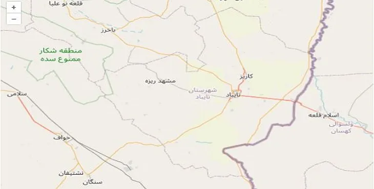 دانلود نقشه شهرستان تایباد + pdf با کیفیت بالا