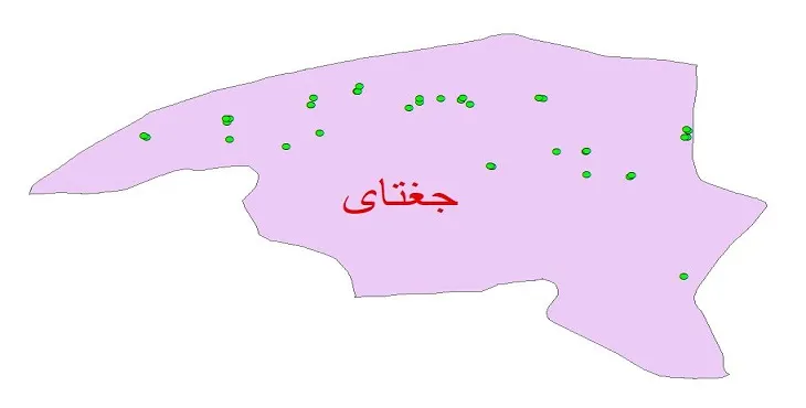دانلود نقشه شیپ فایل کیفیت آب چاه های شهرستان جغتای