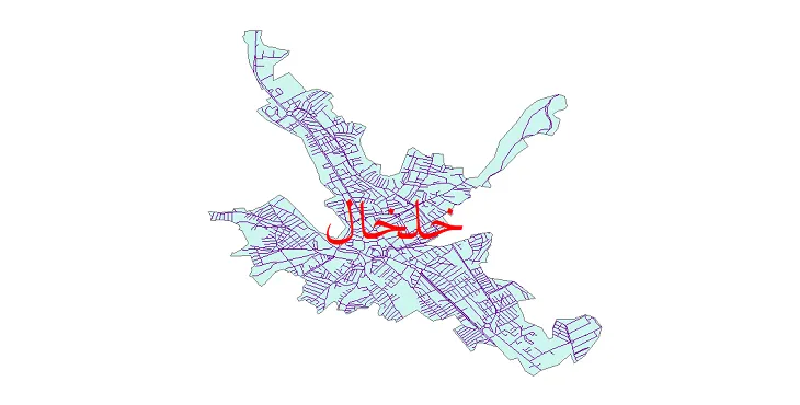 دانلود نقشه شیپ فایل شبکه معابر شهر خلخال