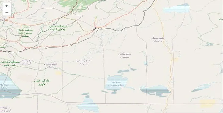 دانلود نقشه شهرستان سمنان + pdf با کیفیت بالا