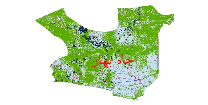 دانلود نقشه های شیپ فایل شهرستان چابهار + کاملترین لایه GIS