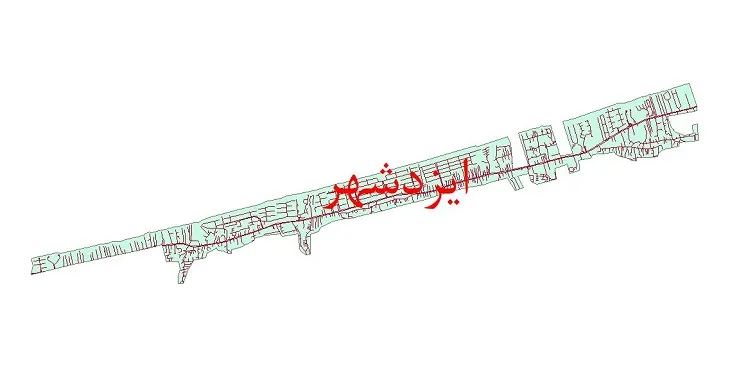 دانلود نقشه شیپ فایل شبکه معابر شهر ایزدشهر