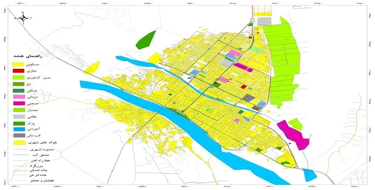 جدیدترین نقشه شهر جیرفت | قابل چاپ + کیفیت بالا