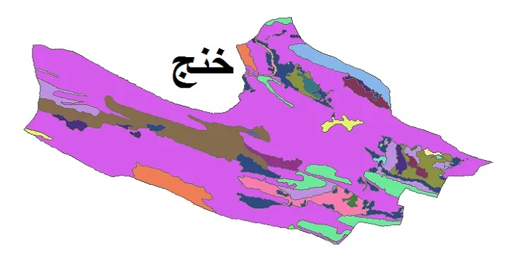 بروزترین نقشه شیپ فایل کاربری اراضی شهرستان خنج + PDF