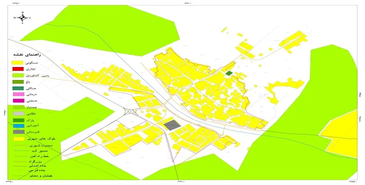 نقشه شیپ فایل (GIS) شهر اسیر 1404 + عکس با کیفیت