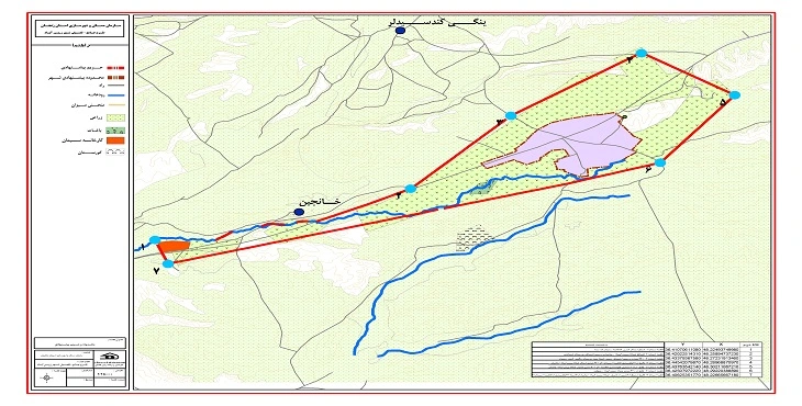 نقشه محدوده و حریم شهر زرین آباد | کیفیت بالا