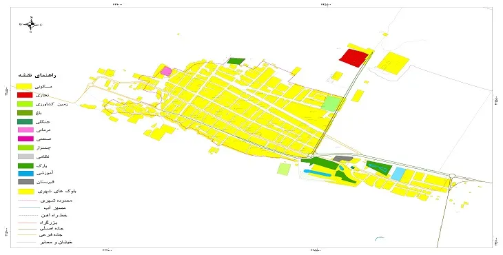 نقشه شیپ فایل (GIS) شهر سردشت خوزستان 1404 + عکس با کیفیت