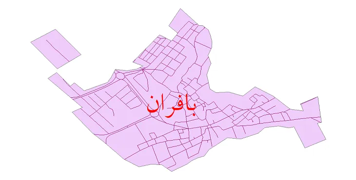 دانلود نقشه شیپ فایل شبکه معابر شهر بافران